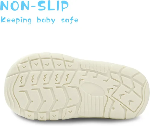 Vista 4 de SOPMDH Zapatos para niños y niñas, zapatos transpirables para caminar, ligeros, antideslizantes, para recién nacidos, zapatos planos 6, 9, 12, 18