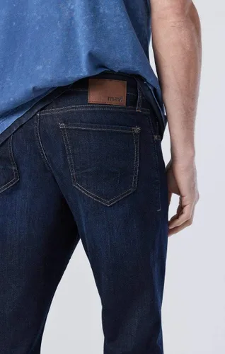 Vista 3 de Mavi Matt Mid Rise Pantalones vaqueros relajados de pierna recta para hombre