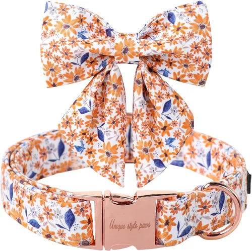 Vista 70 de Unique style paws - Collar para perros con corbatín, collar ajustable para perros y gatos, pequeño, mediano y grande