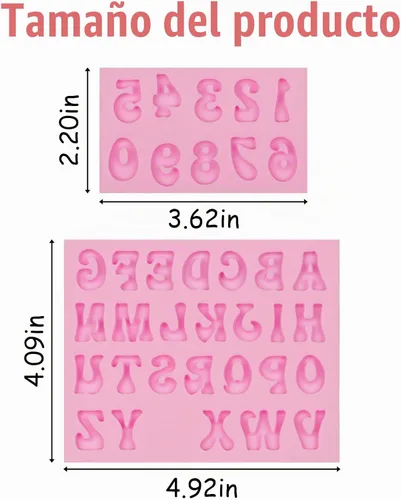 Vista 2 de 26 moldes de silicona para chocolate, 2 piezas, 0-9 números 3D para decoración de pasteles, dulces, cupcakes, pasteles, popsicle polimérico, arcilla