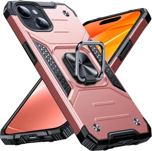 Vista 101 de Anqrp Funda resistente para iPhone 6/7/8/SE/SE2 con soporte de anillo mejorado y agarre, grado militar, a prueba de golpes, resistente y robusta