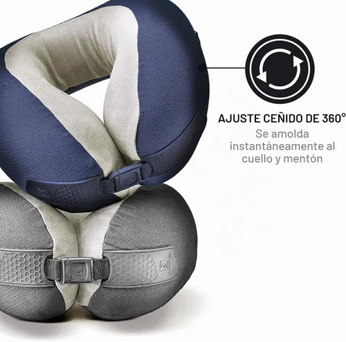 Vista 8 de Go Travel American Dreamer, almohada de viaje de lujo, almohada de cuello Azul Oscuro