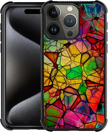 Vista 105 de CARLOCA Funda compatible con iPhone 15, increíble patrón de luz espacial nebulosa para niñas y niños, ultra protección, a prueba de golpes