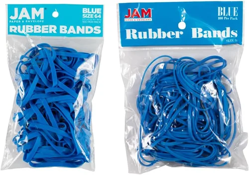 Vista 22 de JAM PAPER Bandas de goma coloridas, tamaño 33, bandas elásticas blancas, 100/paquete Blanco