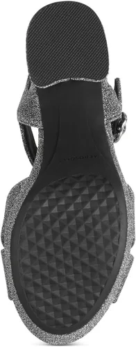 Vista 5 de Aerosoles Sandalias de tacón Cosmos para mujer, plateadas, 6, plateado