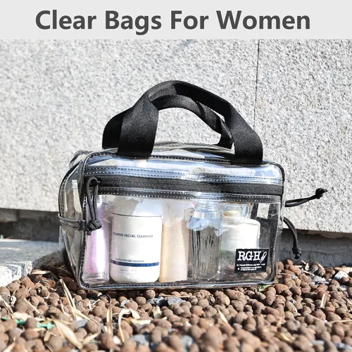 Vista 9 de Rough Enough - Bolso de mano transparente para mujer, para eventos, conciertos, deportes, aficionados, moda, lindo y elegante