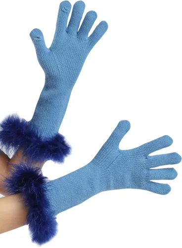Vista 78 de Sahabowi Guantes de cuero para clima frío Manopla de lana cálida de invierno para mujeres