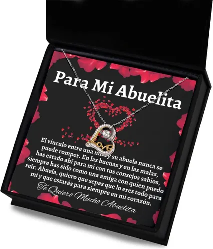 Vista 3 de Para mi abuelita cadena para el amor de mi vida, regalo de abuela, collar personalizado