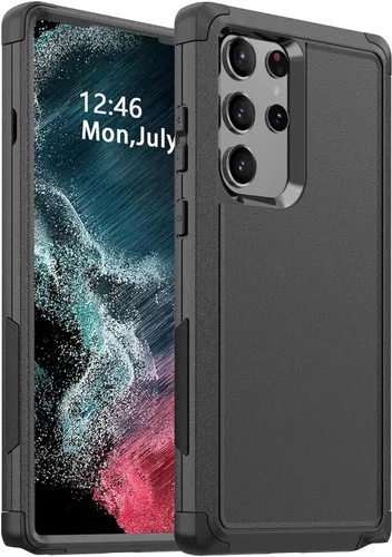 Vista 18 de Funda para Samsung Galaxy S25 Plus y S24 Plus - A prueba de golpes y caídas [con pantalla de vidrio templado y protectores de cámara] Protección Rojo