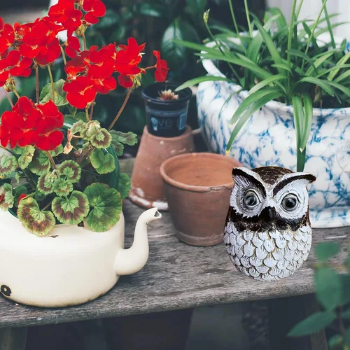 Vista 3 de Hide a Key Outdoor Key Hiders Waterproof Key Safe Storage Lock Box for Outside Yard Garden Ornament Large Size Design House Spare Holder Owl