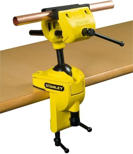 Vista 5 de Stanley 1-83-069 MaxSteel, Banco de tornillo para pasatiempos, con múltiples ángulos, color amarillo/negro