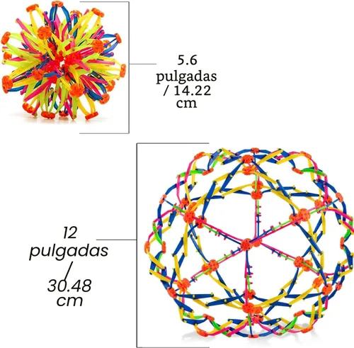 Vista 4 de 4E's Novelty Bola expandible, esfera sensorial de plástico para niños y adultos