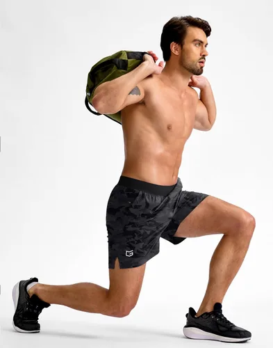 Vista 7 de G Gradual Pantalones cortos deportivos para correr para hombre de 7/5/9 pulgadas, bolsillo con cremallera, ligeros, para entrenamiento, gimnasio
