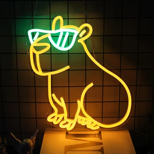 Vista 11 de Señal de neón abierta señora atractiva señora LED Bar signos para pared hotel tienda club decoración Dimmable Blue Letter Neon Light, Acrylic Neon