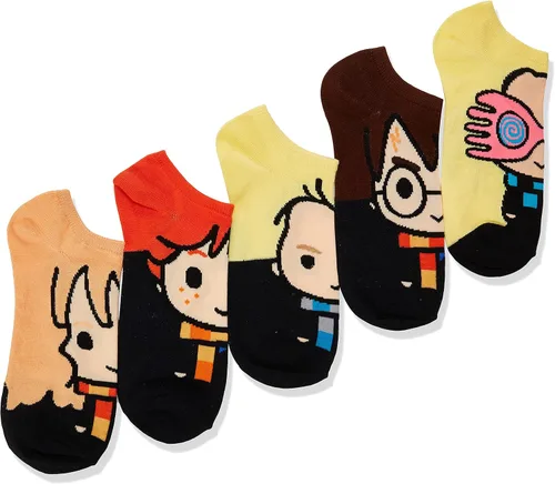 Vista 3 de Harry Potter Paquete de 5 calcetines invisibles unisex para niños