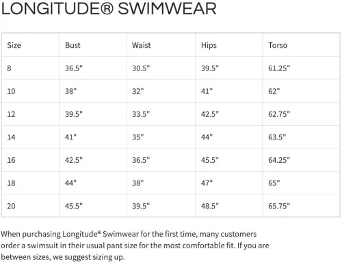 Vista 6 de Longitude Traje de baño para mujer, con costuras imperio, princesa, copa suave, torso largo