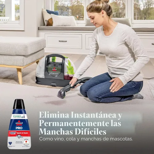 Vista 2 de Bissell Professional Spot and Stain + Oxy Fórmula limpiadora de manchas, portátil, para máquina, 32 onzas líquidas, unidad