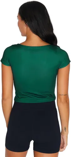 Vista 92 de Lojobands Camiseta corta ajustada para mujer, hecha en Estados Unidos, talla única