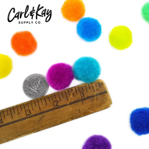 Vista 5 de Carl & Kay [300 piezas] 250 pompones de 1 pulgada y 50 ojos saltones - Pompones para manualidades - Pompones para manualidades en colores surtidos