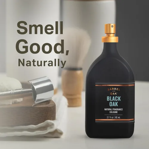 Vista 2 de Barrel & Oak Colonia para hombres, fragancias naturales a base de aceite esencial para hombre, colonia de hombre de larga duración para el día