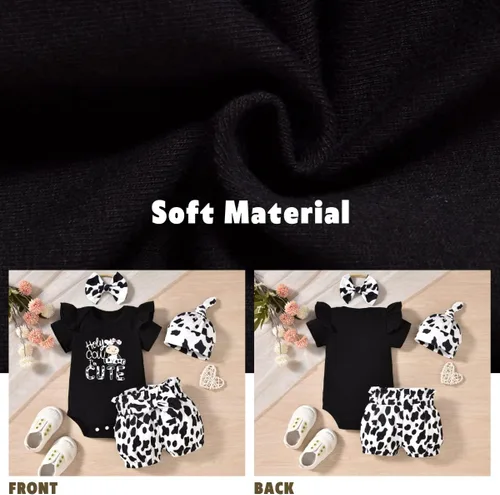 Vista 25 de Aalizzwell Conjunto de pantalones cortos para bebé recién nacido para el verano