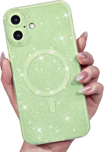 Vista 23 de LoeoeL Funda para iPhone 12 con Purpurina Compatible con Magsafe, Femenina Linda Brillante Magnética Mag Safe Bonita Funda para Teléfono