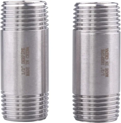 Vista 9 de 1" X 1" NPT Macho NPT Acero Inoxidable 304 Colocación Acoplamiento de Tubo Moldeado 4" Longitud