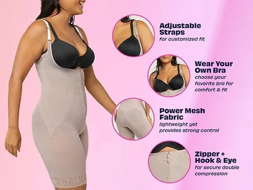 Vista 4 de Maidenform Fajas colombianas Ultra Sculpts para mujer, ultra firme, busto abierto, faja moldeadora