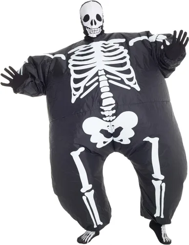 Vista 2 de Morph Megamorph - Esqueleto inflable de Halloween, disfraz inflable para adulto, disfraz inflable