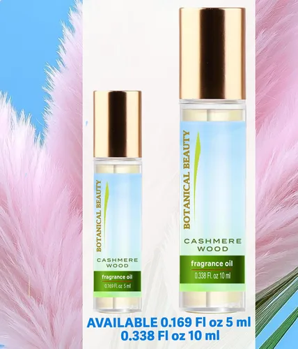Vista 5 de Botanical Beauty Aceite de fragancia de madera de CASHMERE Rollerball Perfume, de larga duración, un aroma de lujo de mezcla de té blanco