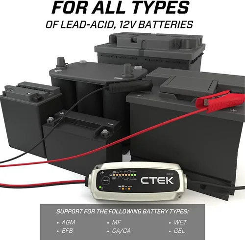Vista 3 de CTEK (40-255) CT5 Time to Go - Cargador y Mantenedor de Batería de 12 Voltios con Accesorios