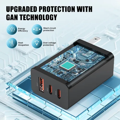 Vista 4 de Paquete de 2 cargadores súper rápidos USB-C de 65 W para Galaxy S26, bloque