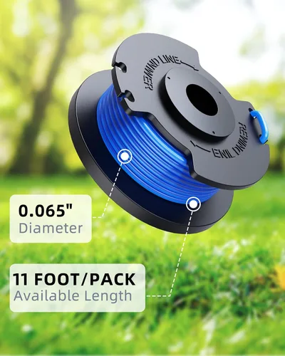Vista 2 de Weed Wacker - Cuerda de repuesto compatible con Ryobi One+ AC14RL3A, línea de repuesto de 0.065 pulgadas para recortadora de cuerdas Ryobi, cuerda