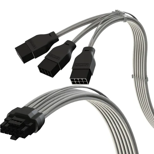 Vista 8 de LINKUP 12VHPWR Cable de extensión de alimentación GPU 15.7 in Negro