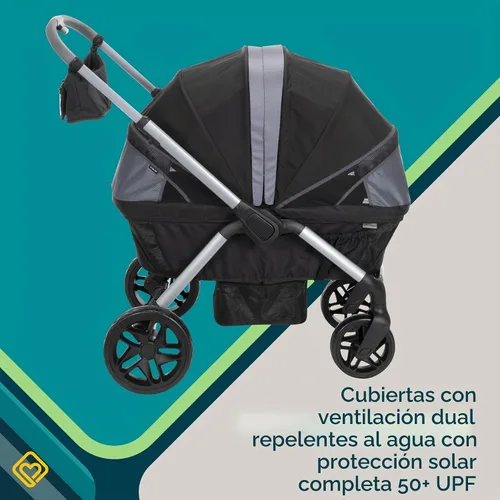 Vista 13 de Safety 1st Summit Wagon - Cochecito para 2 niños con bandeja extraíble en la calle alta