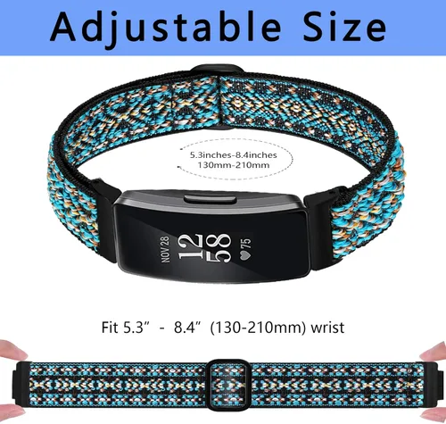 Vista 4 de Attbbon Bandas elásticas compatibles con Fit bit Inspire 2 correas de repuesto para mujer, ajustable, suave, elástica, deportiva, accesorio