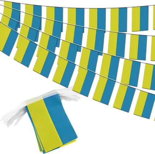 Vista 10 de Bandera de cuerda de calidad premium de 95 pies con 100 países - Banderines internacionales vibrantes perfectos para decoraciones de fiesta, bares