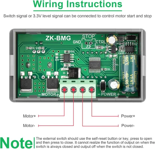 Vista 2 de PWM Controlador de velocidad del motor DC 12V 24V 60V 500W Motor eléctrico Regulador de control de velocidad Controlador de velocidad de potencia