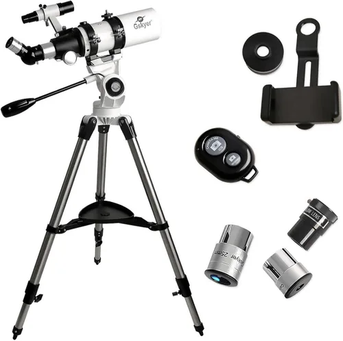 Vista 8 de Gskyer Telescopio, telescopios para adultos, telescopio refractor astronómico AZ de 80 mm para niños, astronomía para adultos, alcance de tecnología