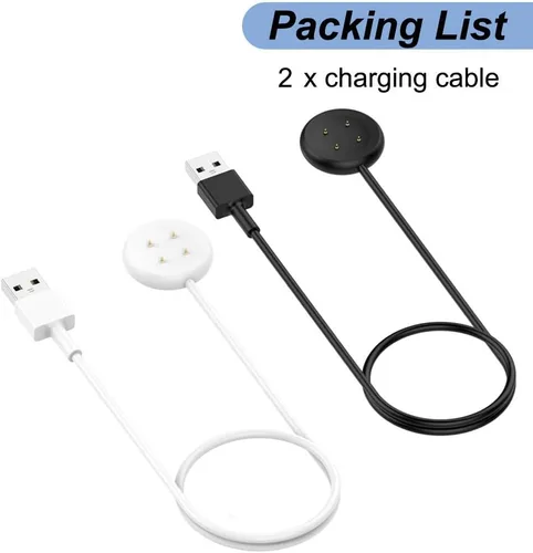 Vista 5 de Cargador magnético de repuesto para Pixel Watch 2/3 para Google Pixel Watch 2/3 (negro y blanco, USB tipo A)