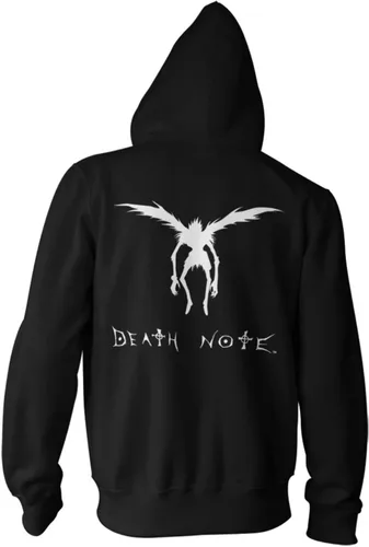 Vista 3 de Ripple Junction Death Note - Sudadera unisex con capucha de forro polar con cremallera completa para adultos