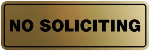 Vista 22 de Estándar No Soliciting Door/Wall Sign - Negro - Pequeño