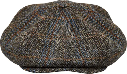 Vista 2 de Sterkowski Peaky Blinders Gorra 100 Harris Tweed Newsboy para hombre Sombrero clásico elegante de 8 paneles