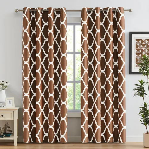 Vista 45 de Melodieux - Cortinas de bolsillo de moda marroquí para cocina, cafetería o baño, pequeñas ventanas