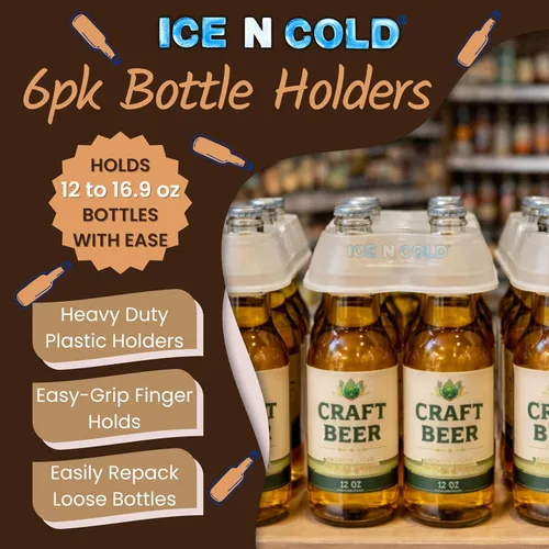 Vista 3 de Paquete de 6 botellas de plástico o vidrio de 12oz-16.9oz (225 unidades)