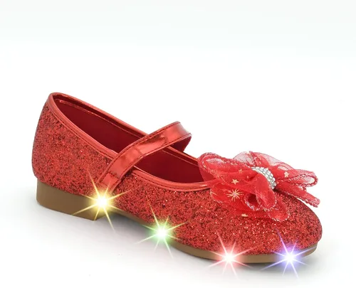 Vista 5 de Nova Utopia - Zapatos planos con luces para niñas pequeñas, estilo Mary Jane, para ballet