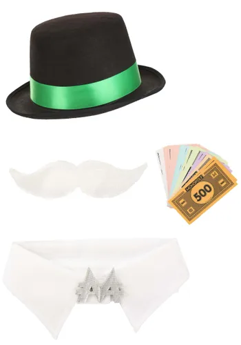 Vista 4 de Kit de Accesorios para Disfraz de Hombre Monopoly Adulto Multicolor