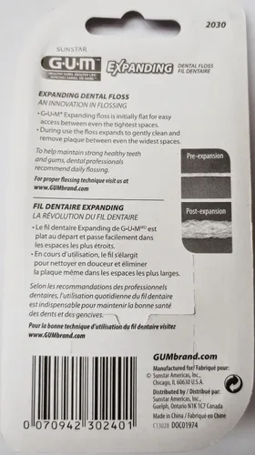 Vista 2 de GUM Dental Floss Expanding 2030 43.3 Yd (Paquete de 2)