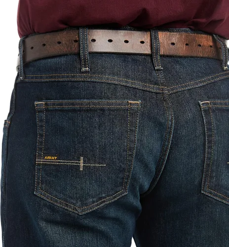 Vista 5 de Ariat Rebar M4 Relaxed DuraStretch - Jeans básicos de corte de bota para hombre, Carbine