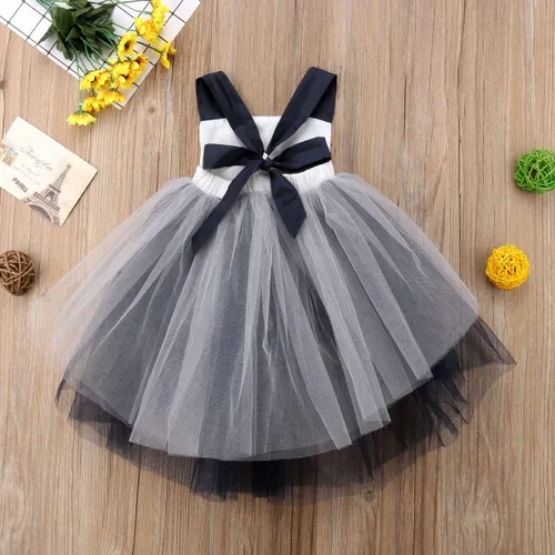 Vista 7 de Mameluco de sonrisa de Halloween para bebé recién nacida, traje de halter con lazo, vestido tutú